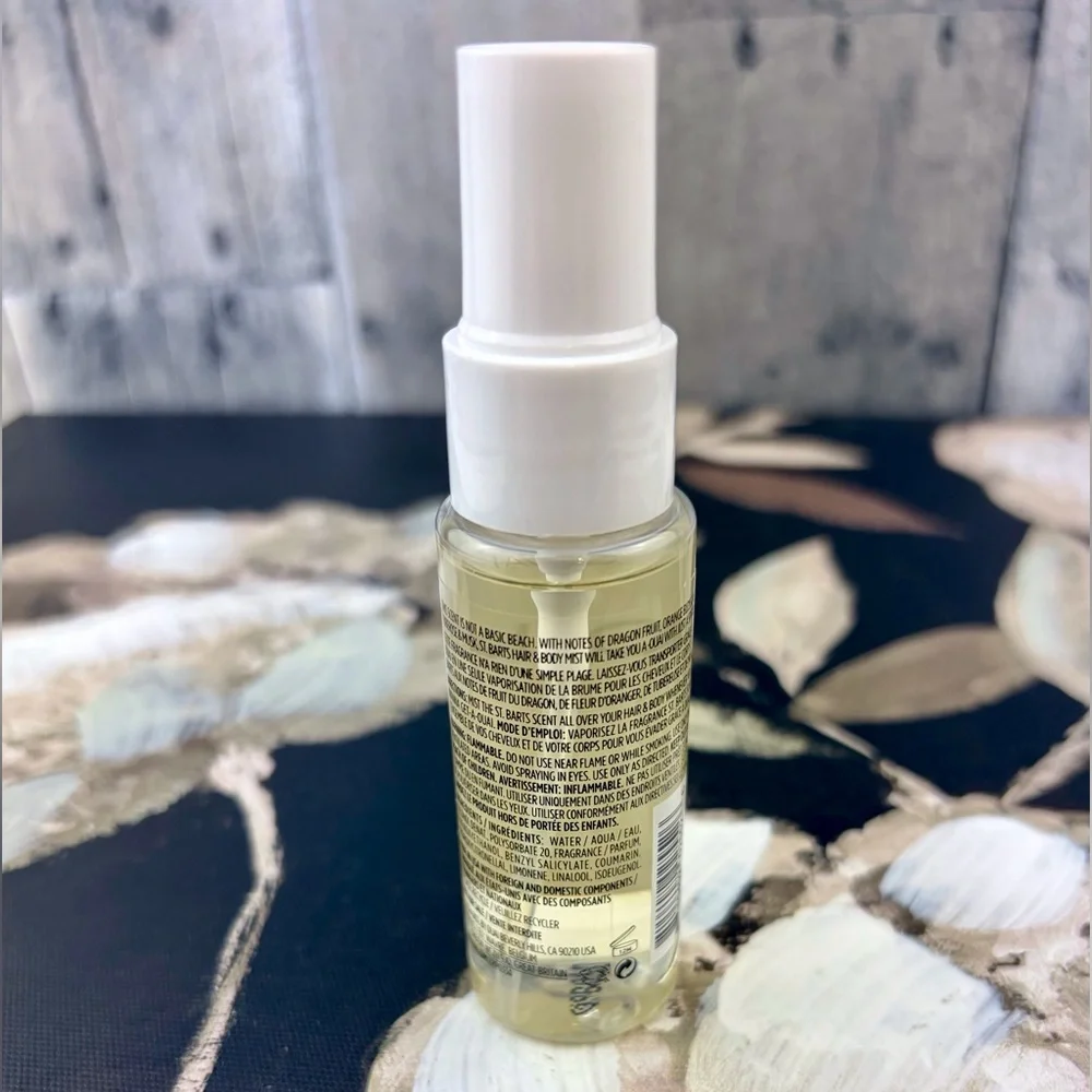 NIB OUAI ST. Barts Hair and Body Mist 0.84 Fl Oz. Travel Size.